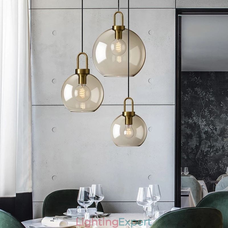 3 Light Pendant Light With Glass Shade Island