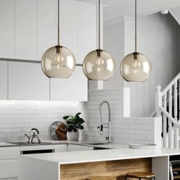 3 Light Glass Pendant Light Classic Cluster Hanging Lighting Fixture Café
