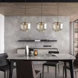 3 Light Glass Pendant Light Classic Cluster Hanging Lighting Fixture Café