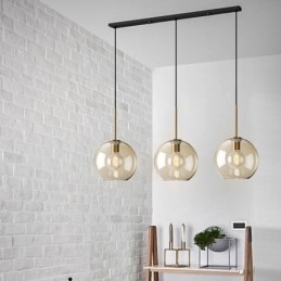 3 Light Glass Pendant Light Classic Cluster Hanging Lighting Fixture Café
