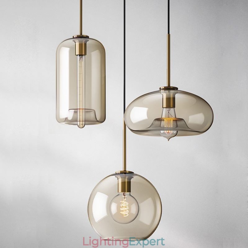 3 Light Glass Pendant Light Classic Cluster Hanging Lighting Fixture Café