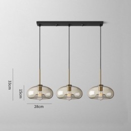 3 Light Glass Pendant Light Classic Cluster Hanging Lighting Fixture Café