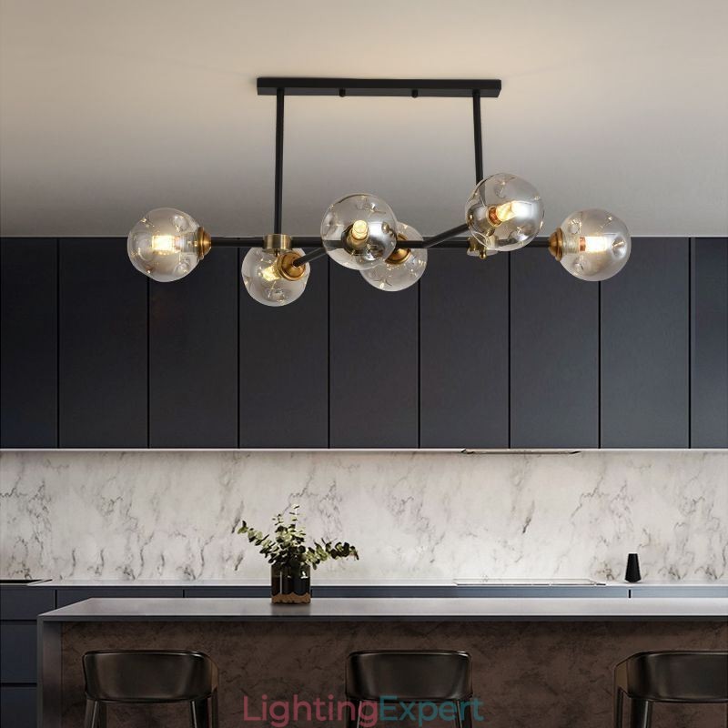 6 Light Modern Glass Ceiling Light Magic Bean Light Fixture
