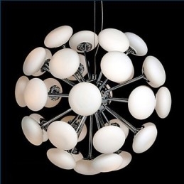 ModernYestaurant Lamp Simple Circular Glass art Pendant Lamp European Style