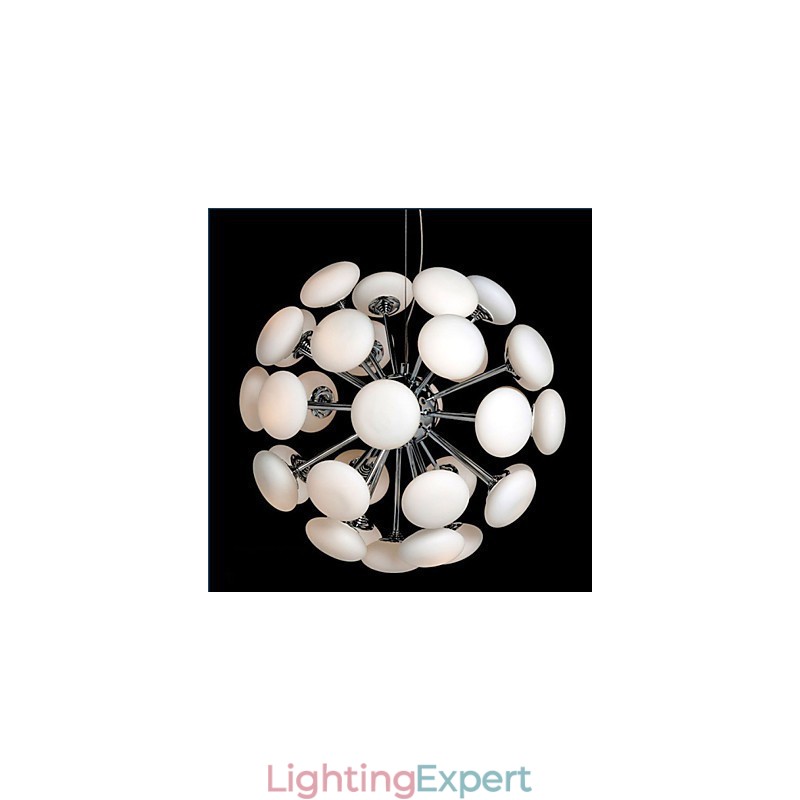 ModernYestaurant Lamp Simple Circular Glass art Pendant Lamp European Style