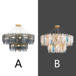 Modern Round Glass Pendant Light Elegant Glass Chandelier