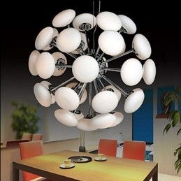 ModernYestaurant Lamp Simple Circular Glass art Pendant Lamp European Style