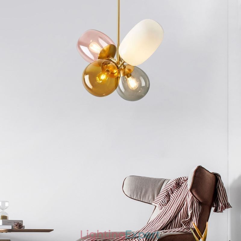 Nordic Unique Pendant Light Coloured Glass Princess Balloon Light Children