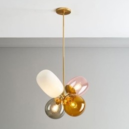Nordic Unique Pendant Light Coloured Glass Princess Balloon Light Children
