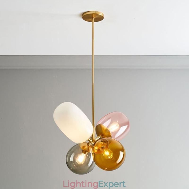Nordic Unique Pendant Light Coloured Glass Princess Balloon Light Children