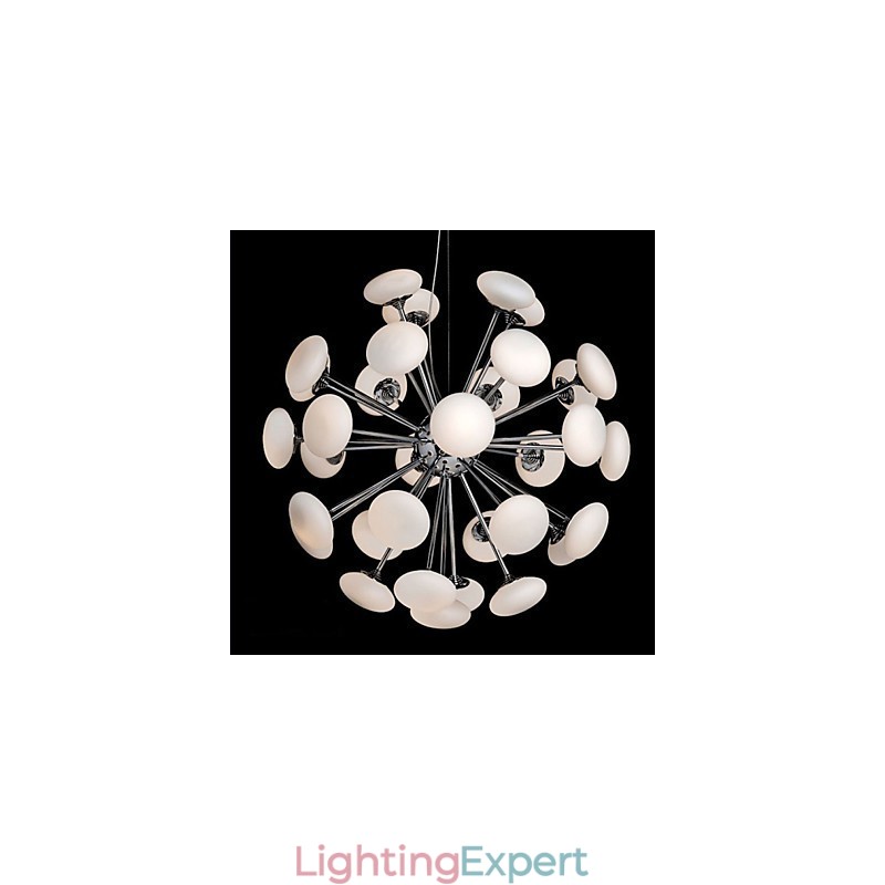 ModernYestaurant Lamp Simple Circular Glass art Pendant Lamp European Style