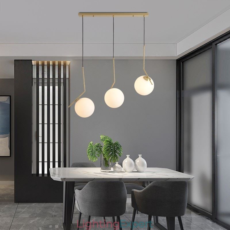 Glass Ball Light Fixture Island