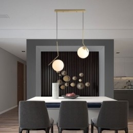 Glass Ball Light Fixture Island