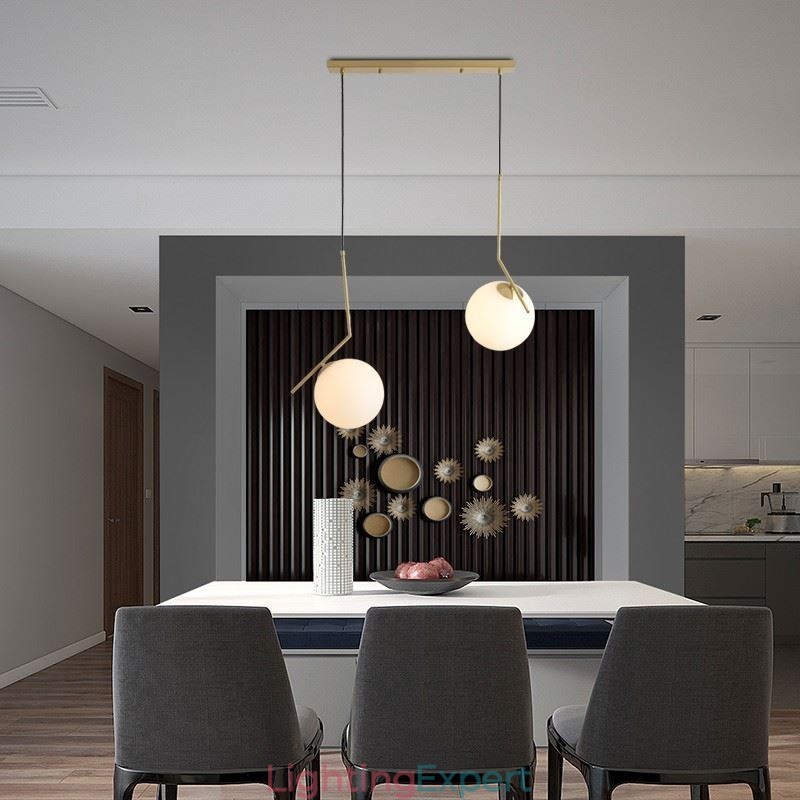 Glass Ball Light Fixture Island