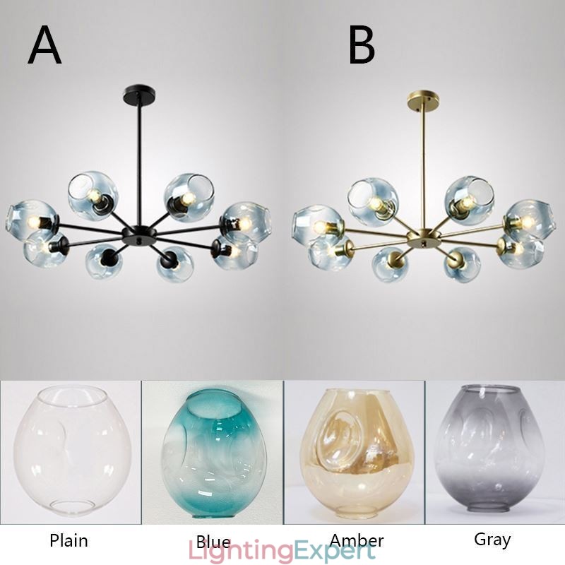 Nordic Glass Pendant Light Magic Bean Shape Lamp Chandelier Lighting
