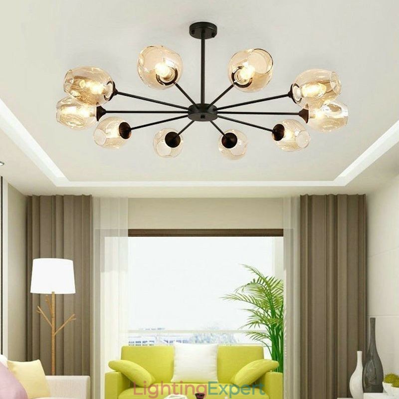 Nordic Glass Pendant Light Magic Bean Shape Lamp Chandelier Lighting