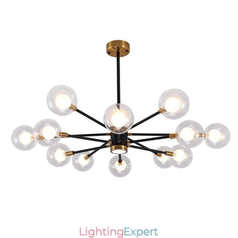 Nordic Glass Pendant Light Milky White Round Lamp Chandelier Lighting