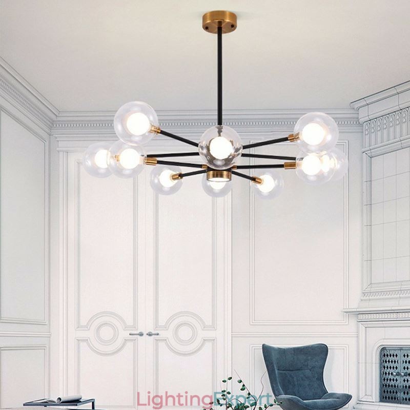 Nordic Glass Pendant Light Milky White Round Lamp Chandelier Lighting