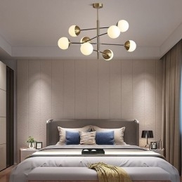 Nordic Glass Pendant Light Magic Bean Shape Chandelier Lighting Lamp