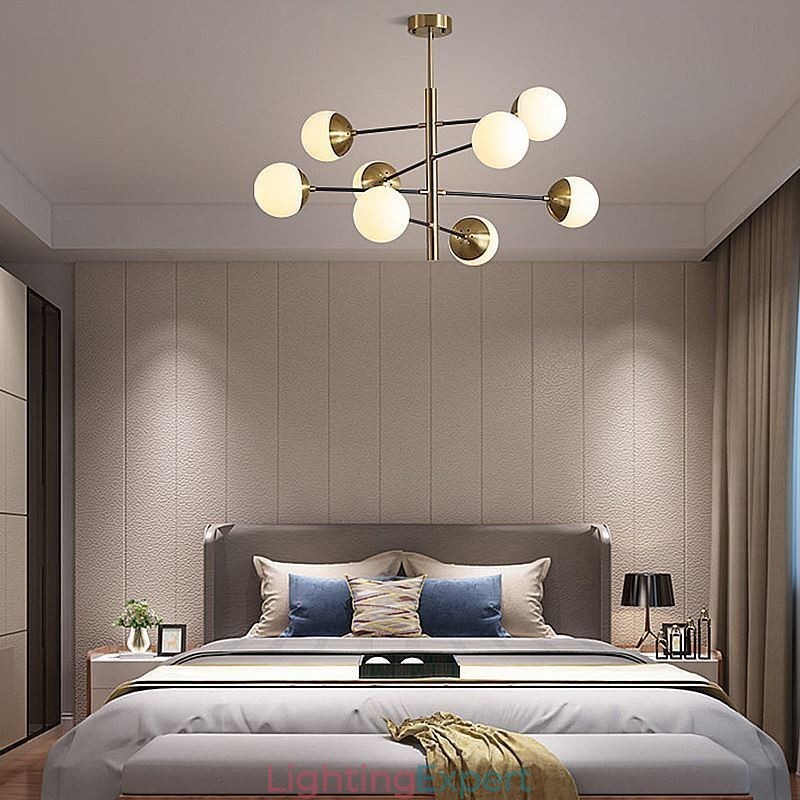 Nordic Glass Pendant Light Magic Bean Shape Chandelier Lighting Lamp