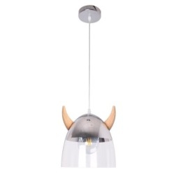 Classical Glass Pendant Light Wood Horn Lamp Creative Lighting