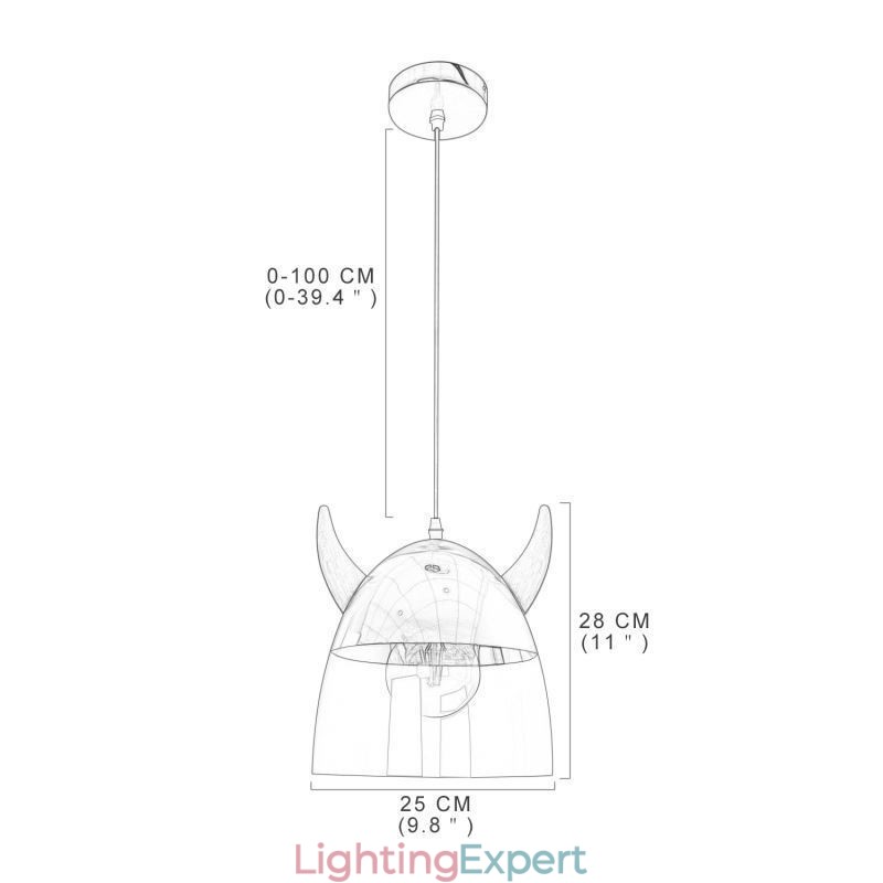 Classical Glass Pendant Light Wood Horn Lamp Creative Lighting