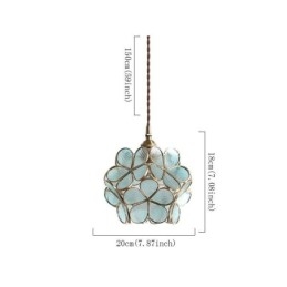 Nordic Creative Pendant Light Glass Home Lighting Petal Shape Lamp Bedside Lamp