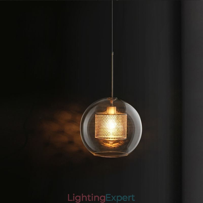 Nordic Pendant Light Glass Home Lighting Round Ball Shape Lamp Bedside Lamp