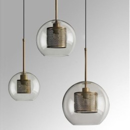 Nordic Pendant Light Glass Home Lighting Round Ball Shape Lamp Bedside Lamp