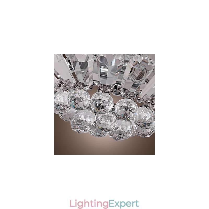 Modern Semi Flush Mount in Crystal Feature