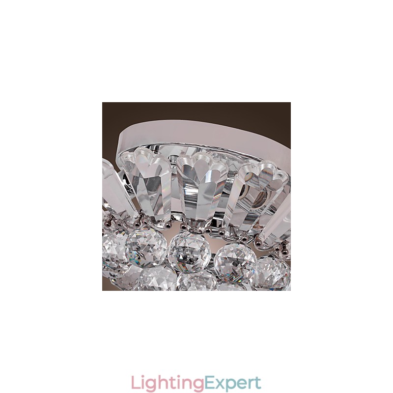 Modern Semi Flush Mount in Crystal Feature