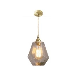 Nordic Retro Pendant Light Brass Glass Home Lighting Tower Shape Lamp Lamp