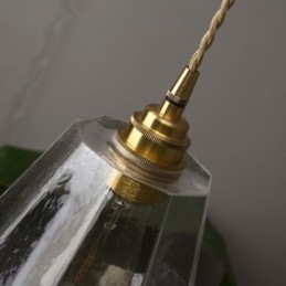 Nordic Retro Pendant Light Brass Glass Home Lighting Tower Shape Lamp Lamp
