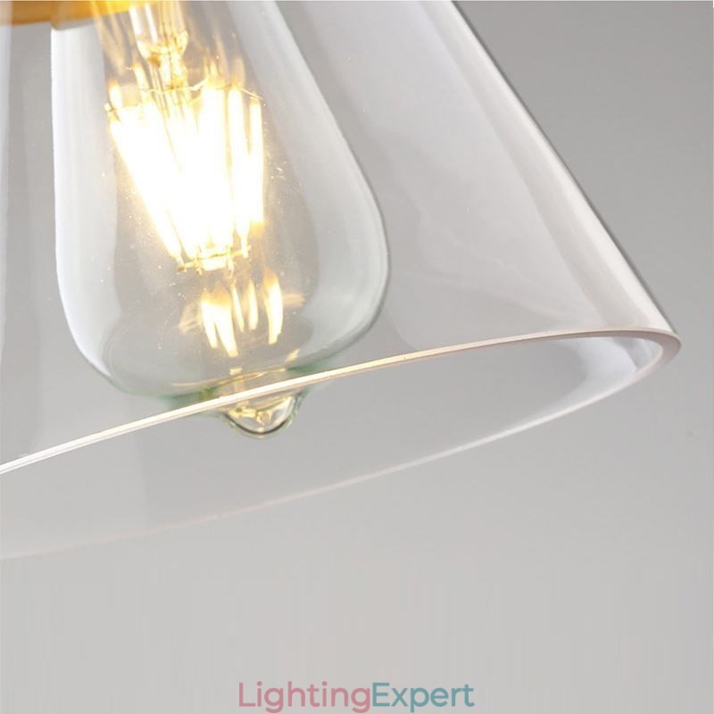 Nordic Retro Pendant Light Glass Shade Home Lighting Brass Holder Lamp Light