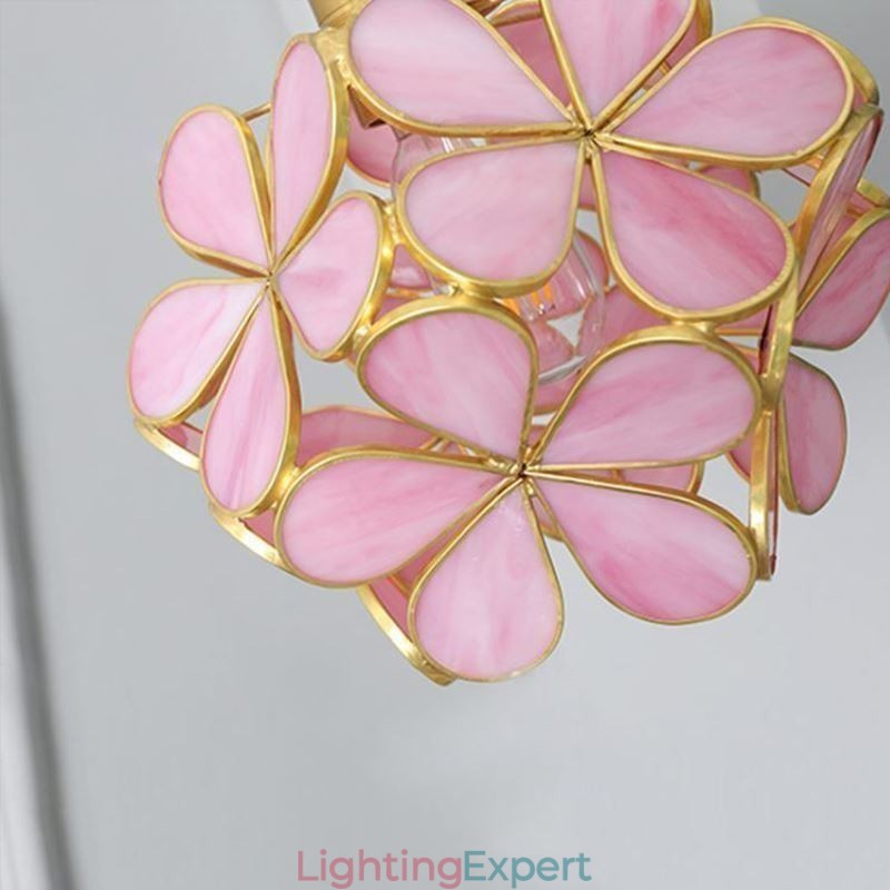 Nordic Creative Pendant Light Glass Home Lighting Petal Shape Lamp Lamp