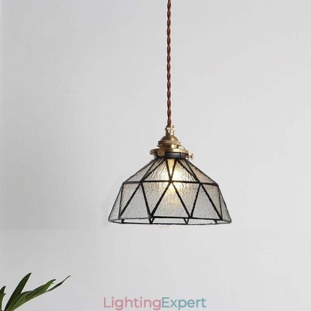 Geometric Stained Glass Pendant Light Geometric Stained Glass Pendant Light