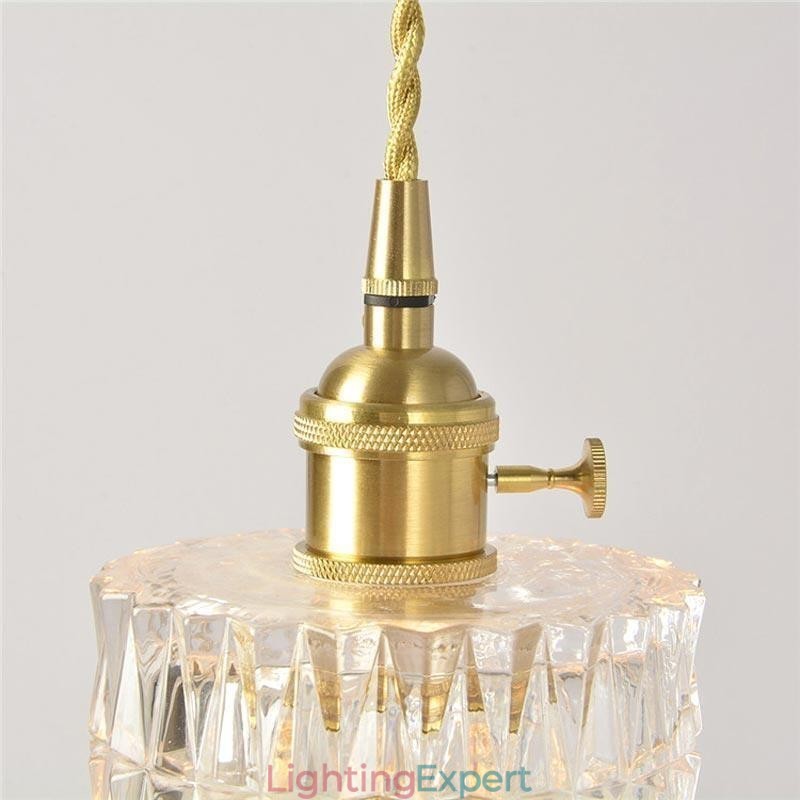 Jelly Jar Light Fixture Ribbed Glass Pendant Light
