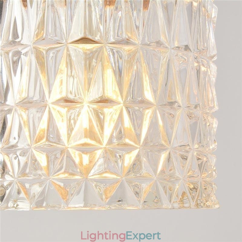 Jelly Jar Light Fixture Ribbed Glass Pendant Light