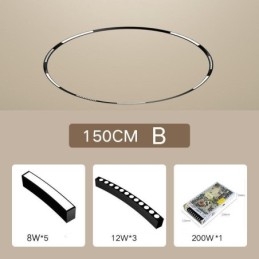 Circular Track Light Magnetic Recessed Track Lighting Fixture φ150cm