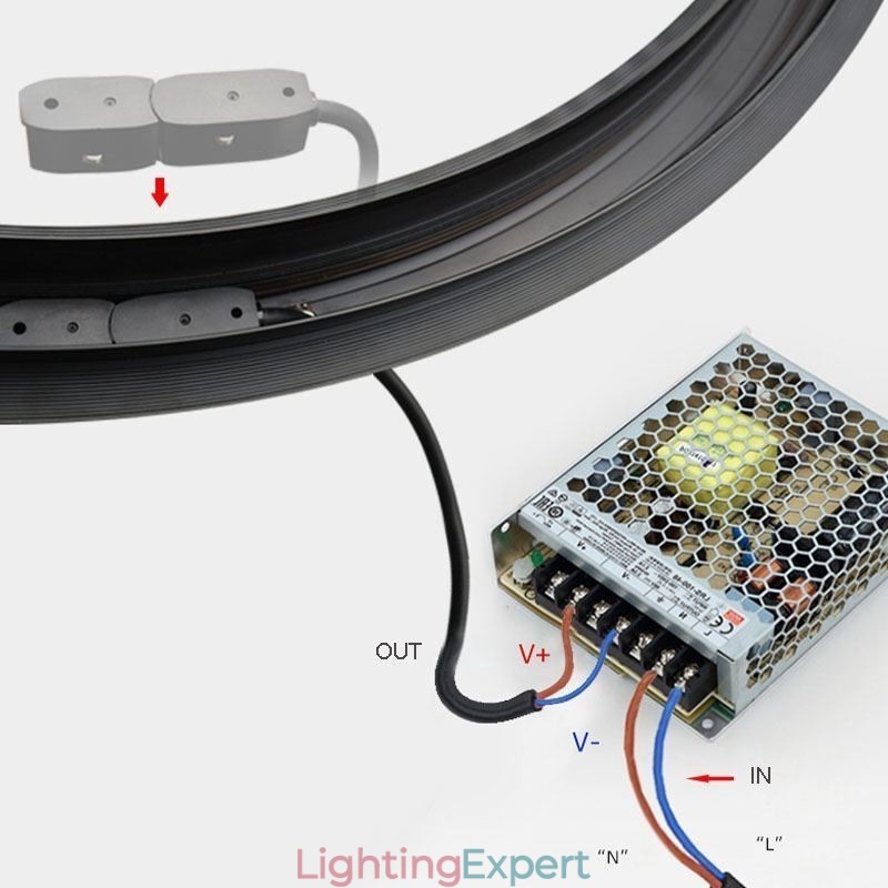 Circular Track Light Magnetic Recessed Spotlight Decorative Light 100cm