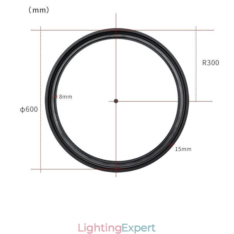 Circular Track Light Magnetic Recessed Spotlight Decorative Light 60cm
