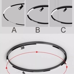 Recessed Track Lighting Rails Round Magnetic Aluminum Track Strips
