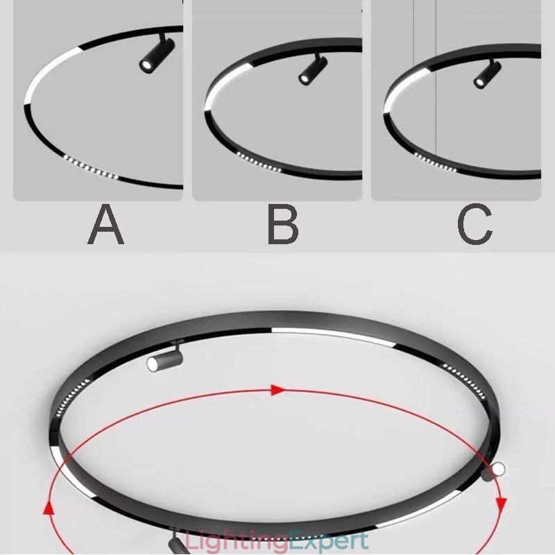 Recessed Track Lighting Rails Round Magnetic Aluminum Track Strips