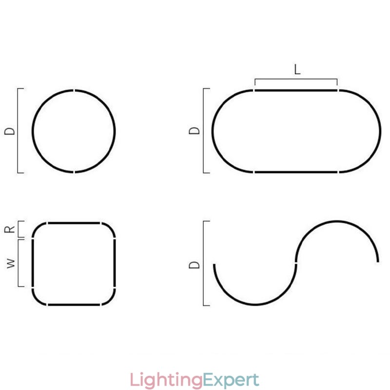 Recessed Track Lighting Rails Round Magnetic Aluminum Track Strips