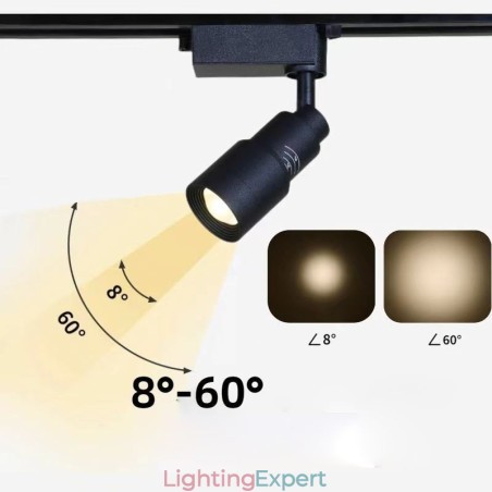 Track Spotlight 8° To 60° Free Focusing Accent Lighting Track Spotlight 8° To 60° Free Focusing Accent Lighting