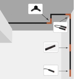 Magnetic Track Lighting Accessories Recessed Track Rail Corner Connection