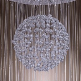 Modern Contemporary Crystal Chrome Chandelier Flush Mount