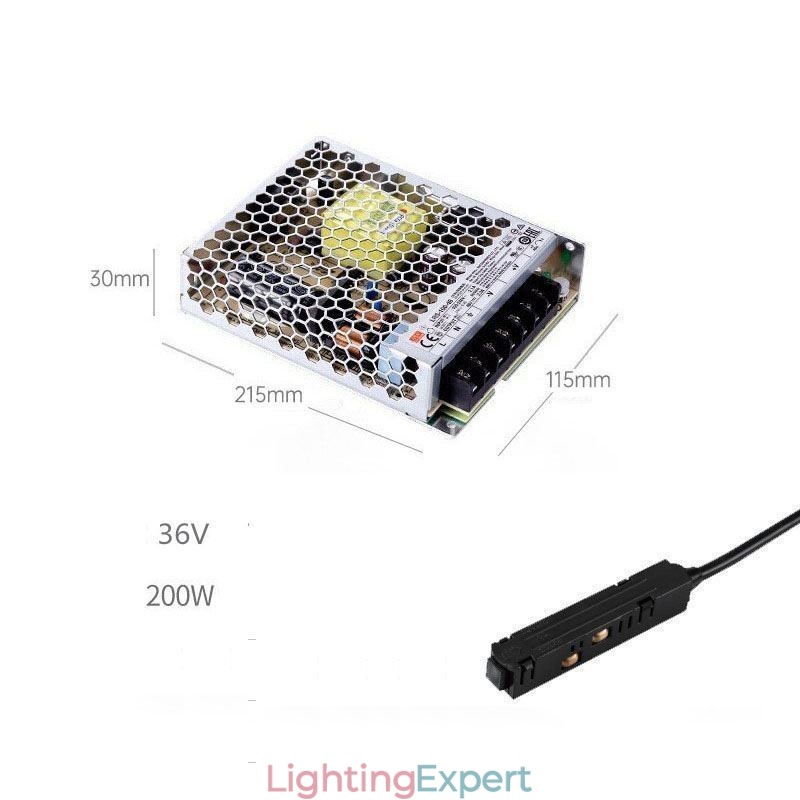 Track Light Driver 200W 36V Driver Power Supply With A Magnetic Track Power Connector