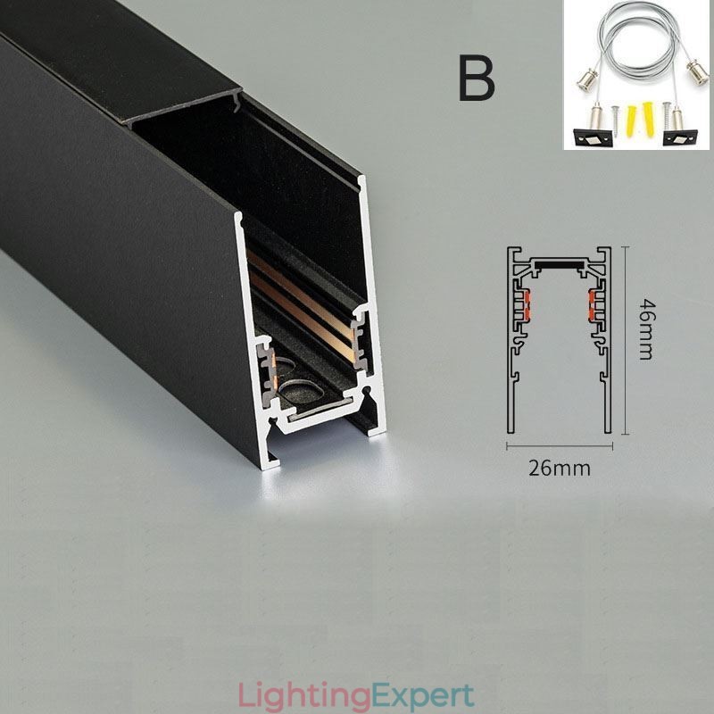Recessed Track Lighting Rails Magnetic Aluminum Track Surface Profile Ultra Thin Track Light Strip 100cm