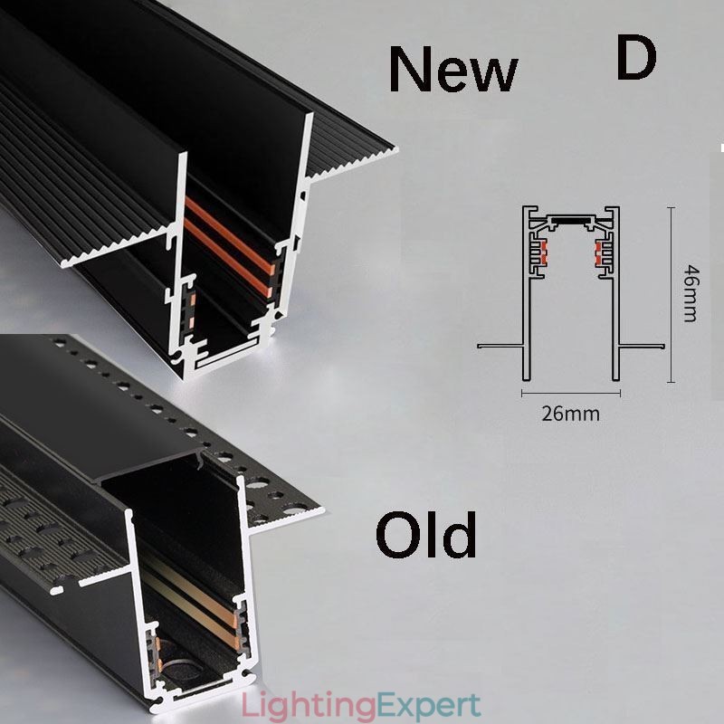 Recessed Track Lighting Rails Magnetic Aluminum Track Surface Profile Ultra Thin Track Light Strip 100cm